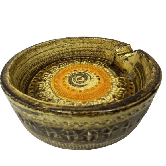 Aldo Londi‎ for Bitossi Sahara Pattern Ceramic Ashtray MCM - Picture 1 of 6